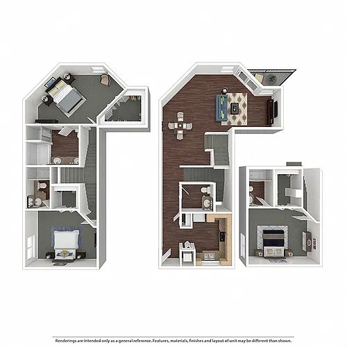 Floor plan Marina View Three Bedroom