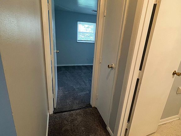 hallway and bathroom entrance