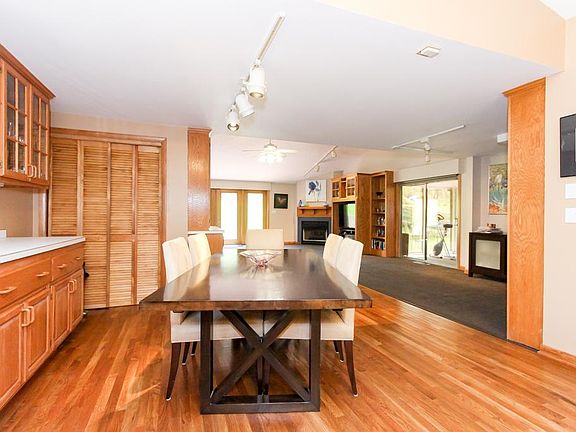 Kitchen with view of eating area, Great Room and Sun Room