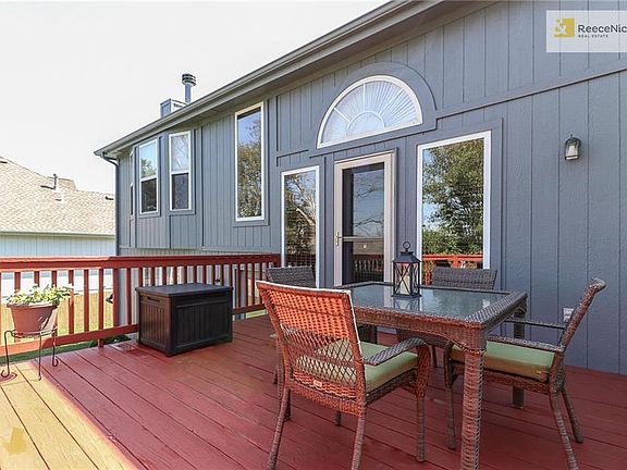 Freshly stained deck