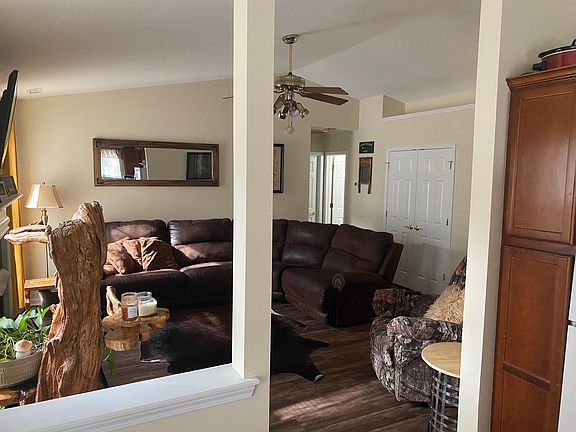 View into living room from kitchen