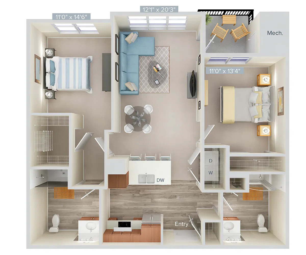 Floor plan B1-1104-bal
