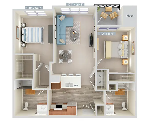 Floor plan B1-1104-bal