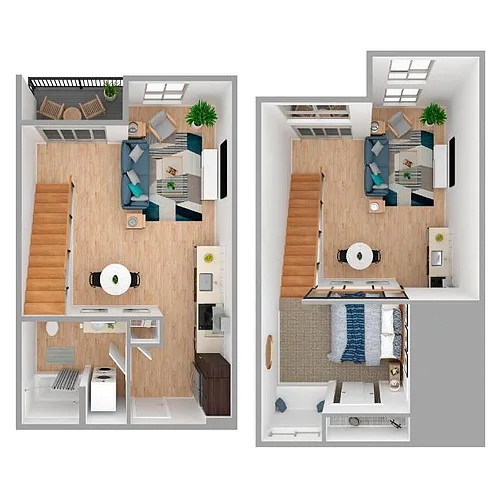 Floor plan 1 Bed/1 Bath Loft-a88.1