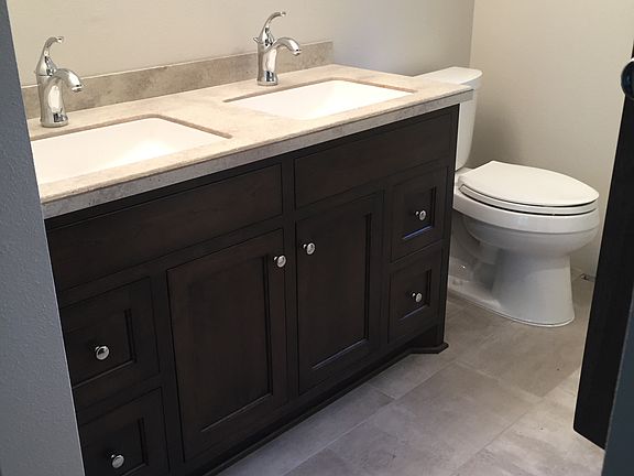 Master bath double vanity 