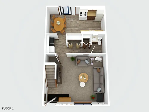 Floor plan 3 Bedroom, 1.5 Bath | Waterford