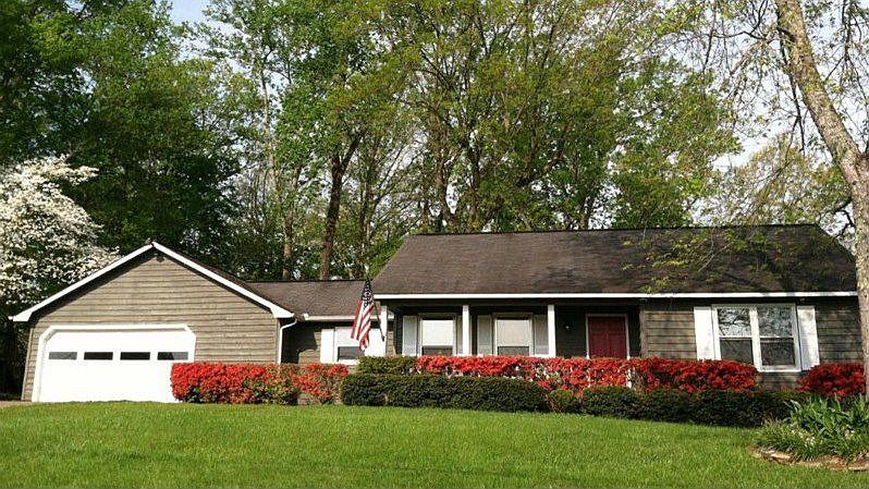 Beautifully landscaped front yard