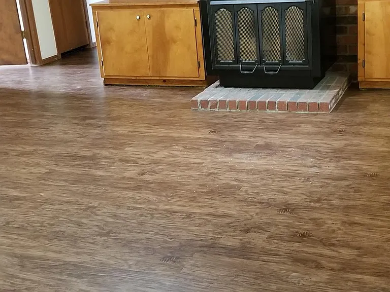 Den area with built-in cabinetry and gas fireplace