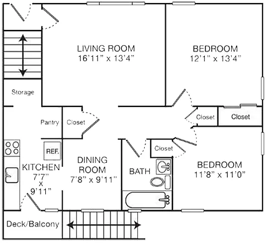 Floor plan Two Bedroom