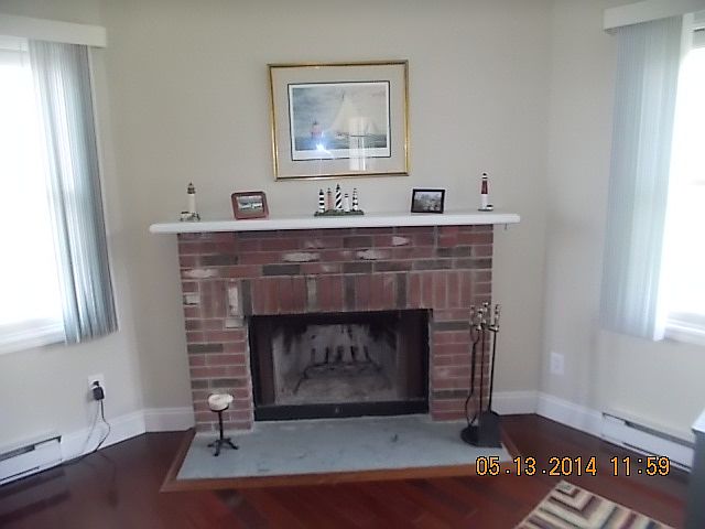 Woodburning fireplace