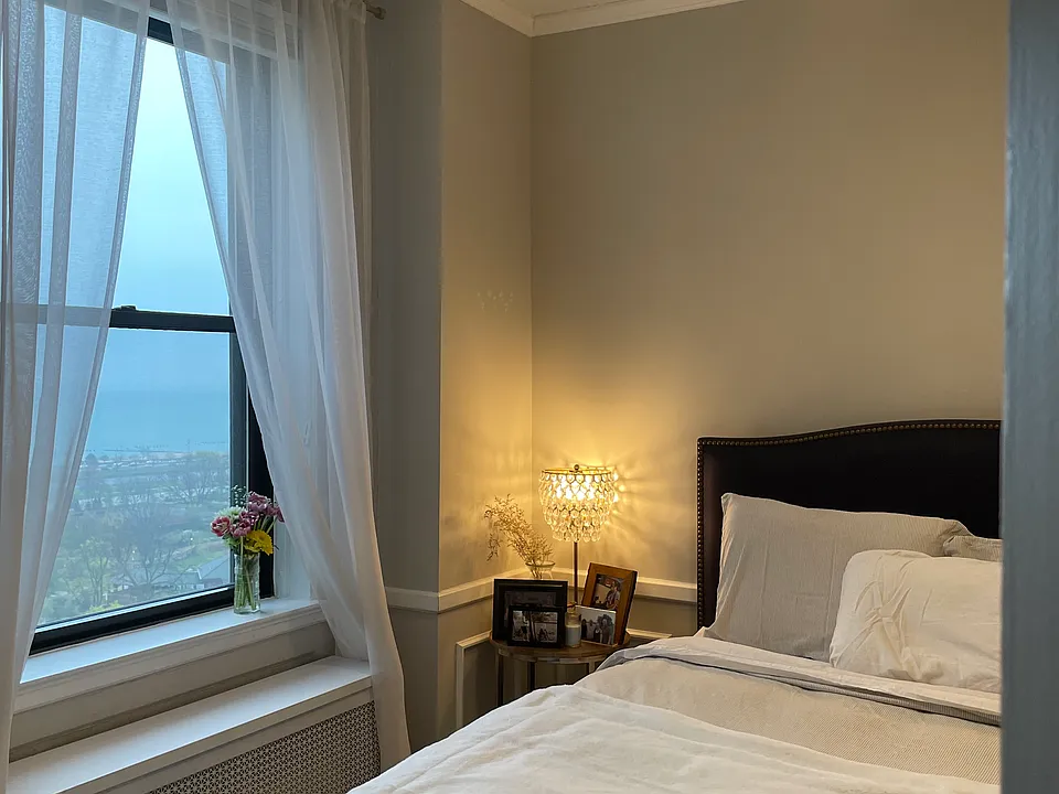 Bedroom with view of Lake Michigan