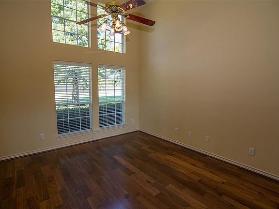 To the left of the front door you will find the office.