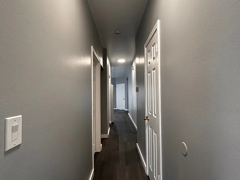 Hallway view to living room