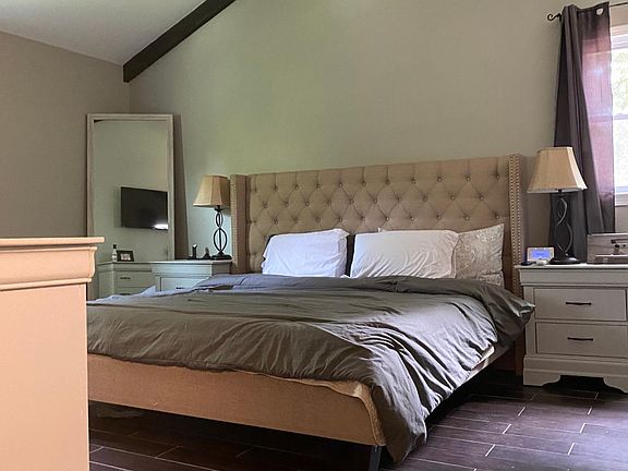 Master bedroom with walk in closet