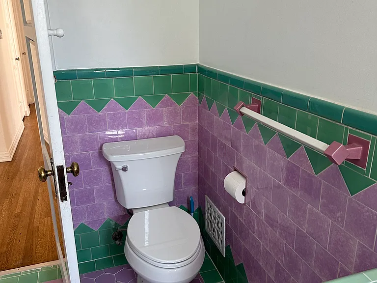 Bathroom #1 with tub & separate shower, vintage tile