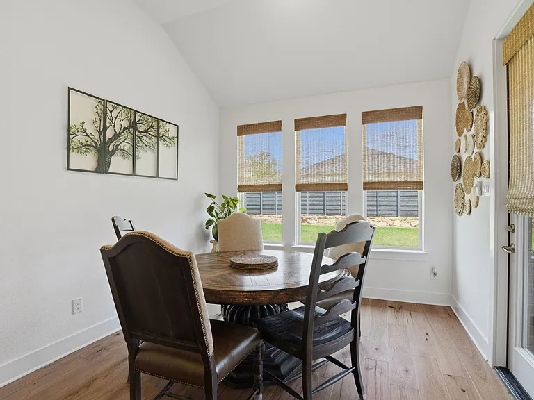 Dining space large enough for a round or rectangle table.