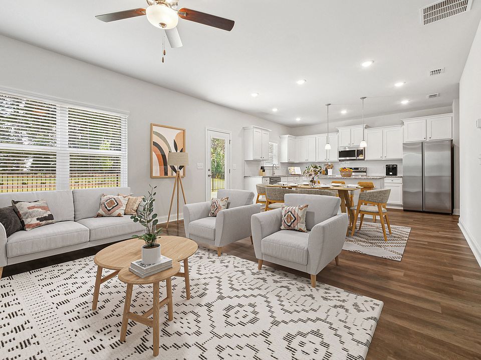 A refined living area offering a graceful view of the home's living and dining space