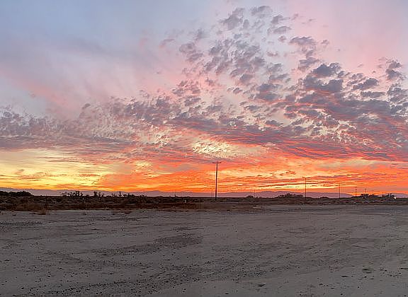 Desert sunset from porch
