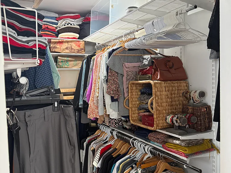 Master bedroom walk in closet