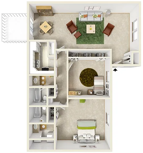 Floor plan Two Bedroom J