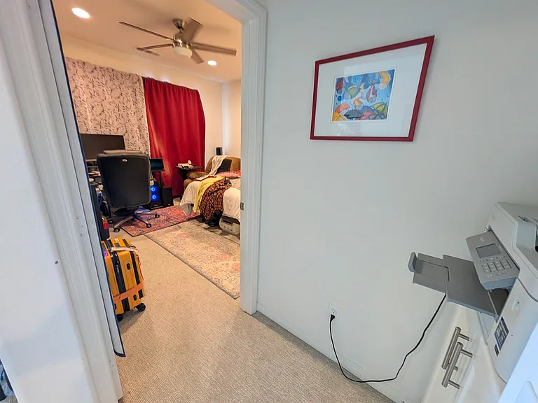 you can use the cabinet infront of the the bedroom