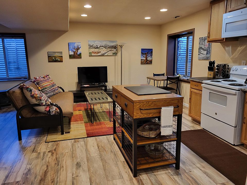 Living area plus full kitchen