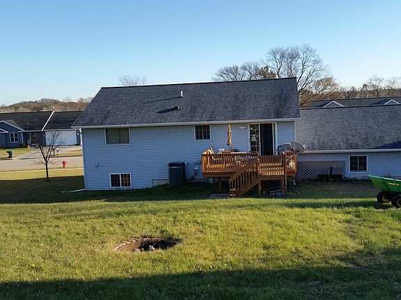 Backyard with firepit