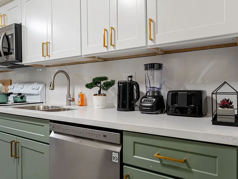 Everything you need for a perfect meal in a fully stocked kitchen.