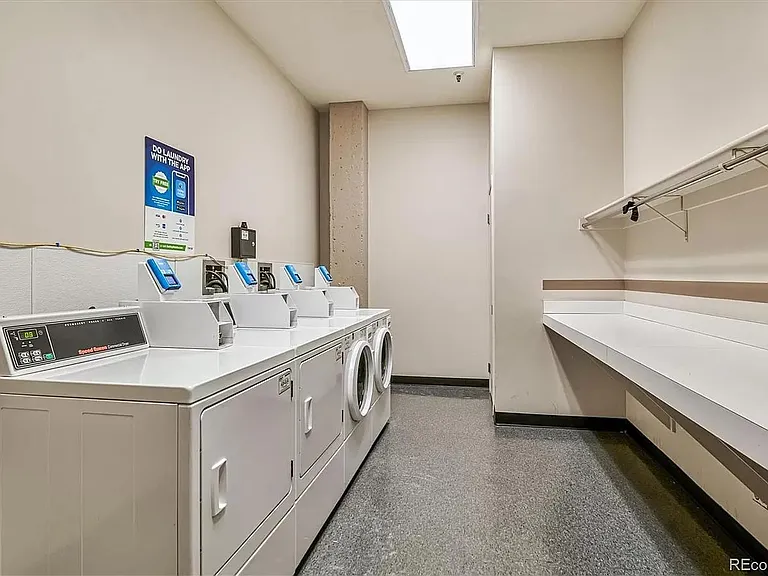 Unit has it's own washer+dryer unit as well as full laundry facility on the same floor