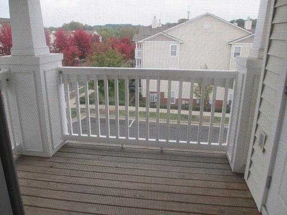 private deck with storage area