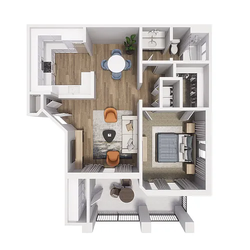 Floor plan A2: Agave with Carport