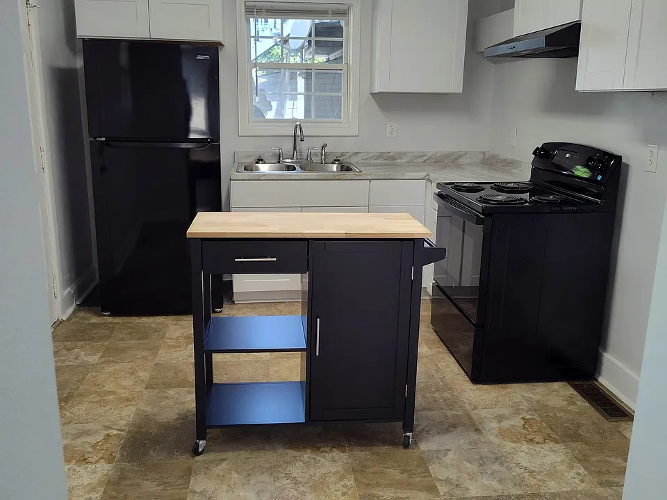 view of kitchen from the living room area