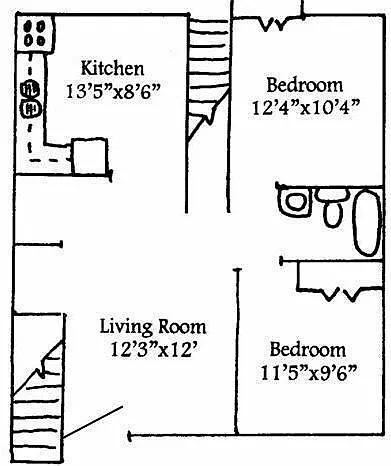 Floor plan 2 Bed