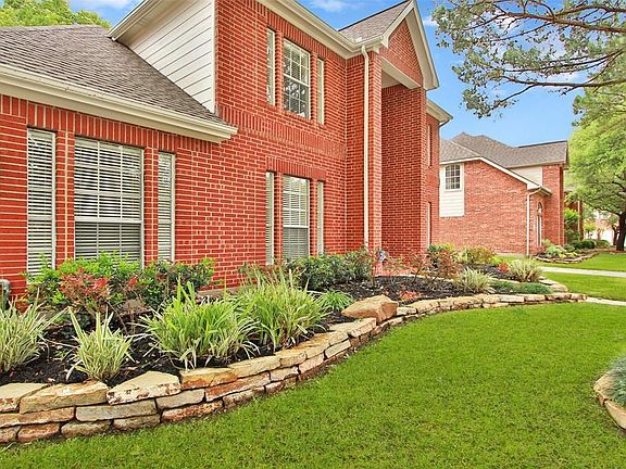 Up close view of the professionally landscaped yard.