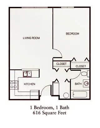 Floor plan One-Bedroom