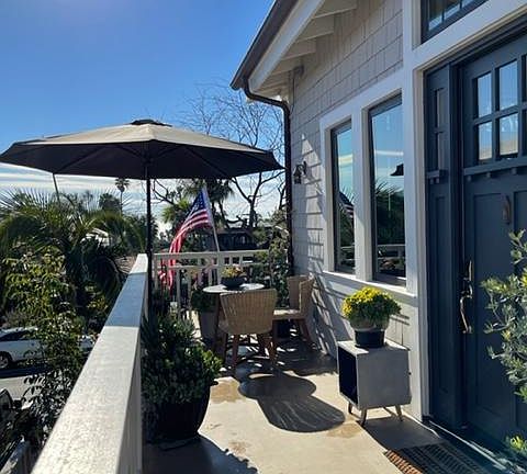 A spacious deck welcomes you home.