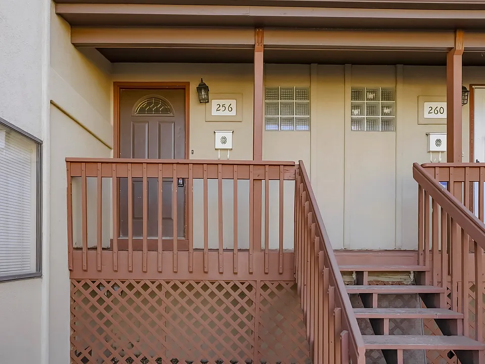 Front entrance to unit