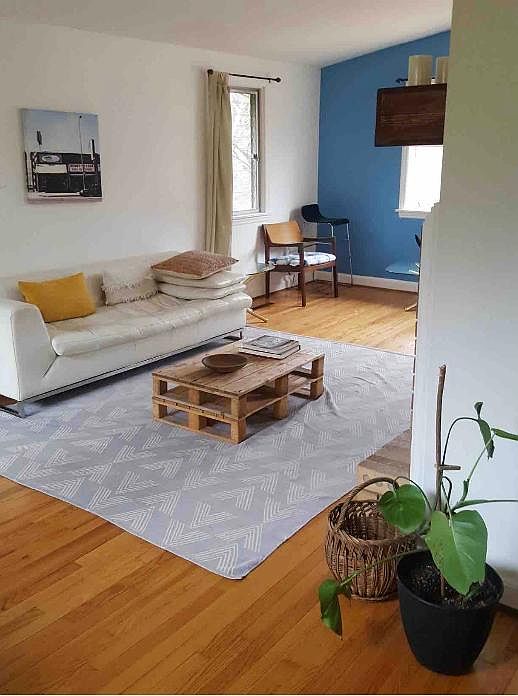 Combination Living room and dining room with lots of natural light