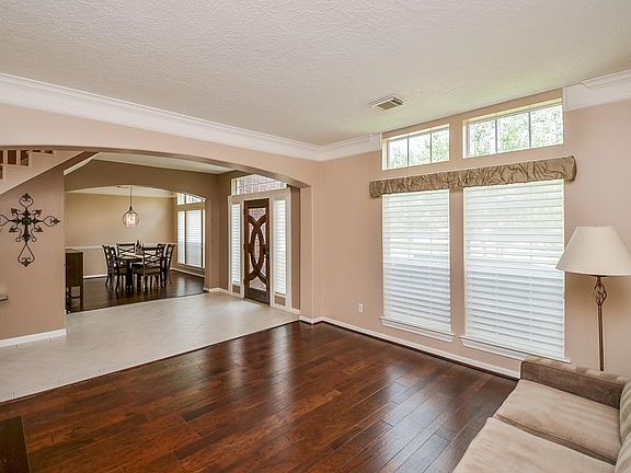 Dining room from formal living/study. New wood floors.