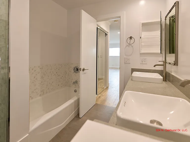 Separate Tub and Dual Sink Vanity