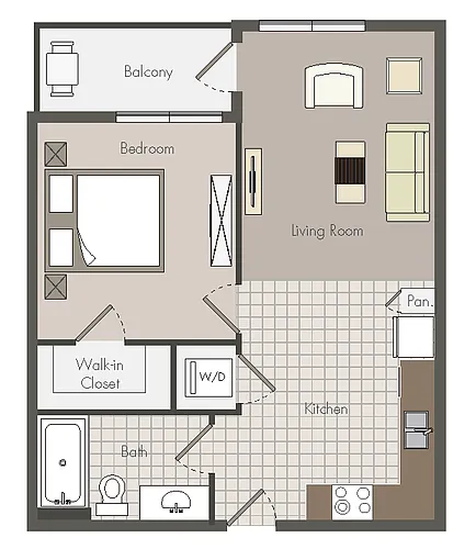Floor plan 1 Bedroom