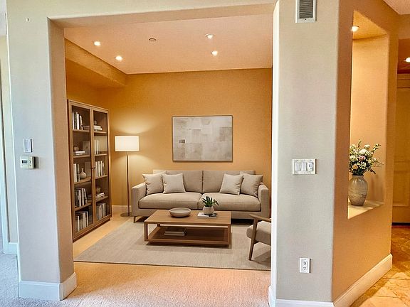 Virtually staged den