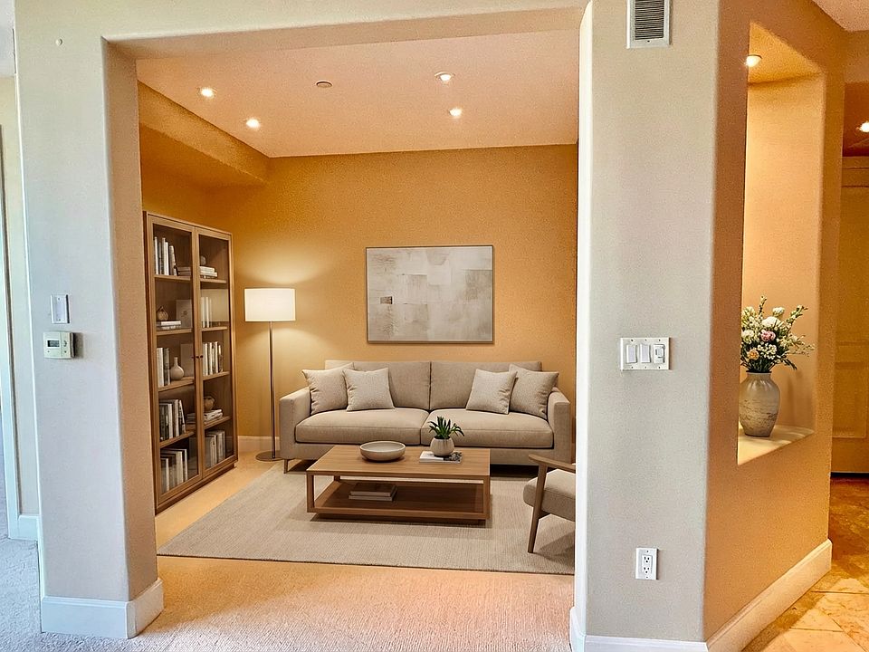 Virtually staged den