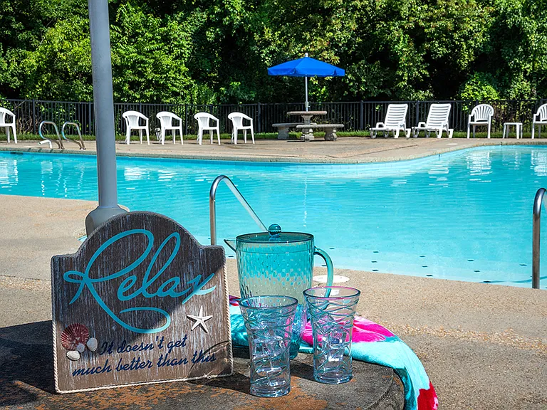 Sparkling Swimming Pool at River Mews Apartments and Townhomes