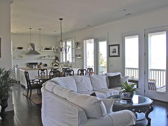 Open living and kitchen area