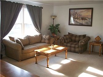Bright Living Room w/Neutral Carpeting