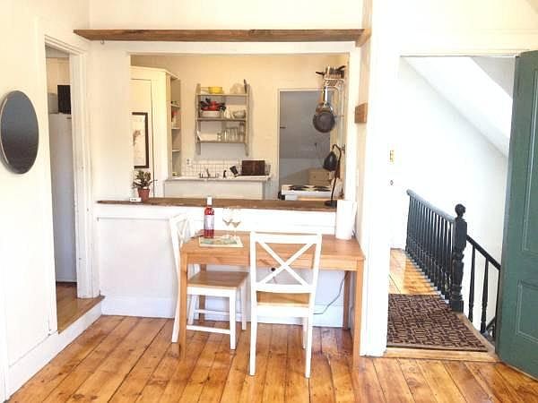 View towards kitchen from LR. Your own private entryway and landing--great for bikes.