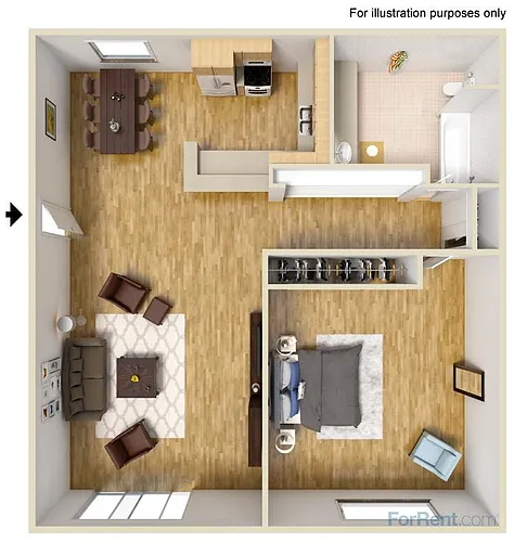 Floor plan One Bedroom