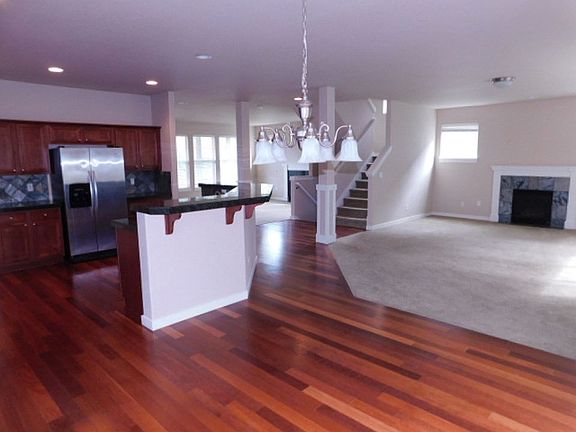 Kitchen and family room
