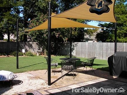 Patio with Shade Sails